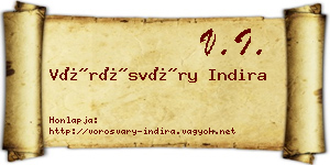 Vörösváry Indira névjegykártya